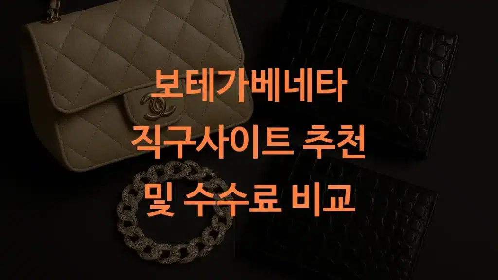 보테가베네타 직구사이트 추천 및 수수료 비교